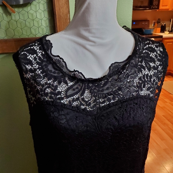 Miusol black with lace overlay dress 3x - Picture 9 of 9